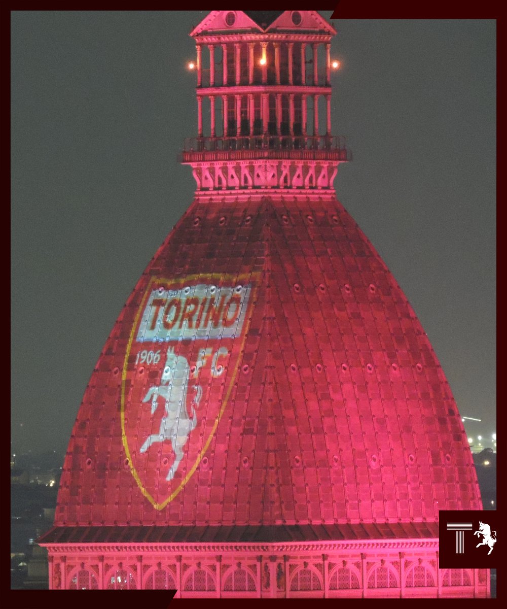 TuttoIlToro's tweet image. Il nostro SIMBOLO.
Il nostro COLORE.
La nostra CITTÀ.

🤎 La Mole Antonelliana illuminata di granata in memoria degli Invincibili. #SFT #FVCG 

#GrandeTorino #4maggio