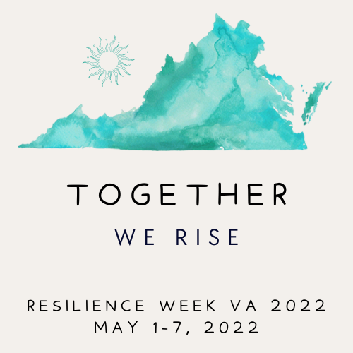 RacialTruth's tweet photo. May 1-7 is Resilience Week! Resilience can be celebrated individually, with family/friends, within organizations, and in community. It can look like self-care, planning wellness activities for your staff, and more! How are YOU building resilience? @rvascan #ResilienceWeekVA https://t.co/qSYpxGZKIl