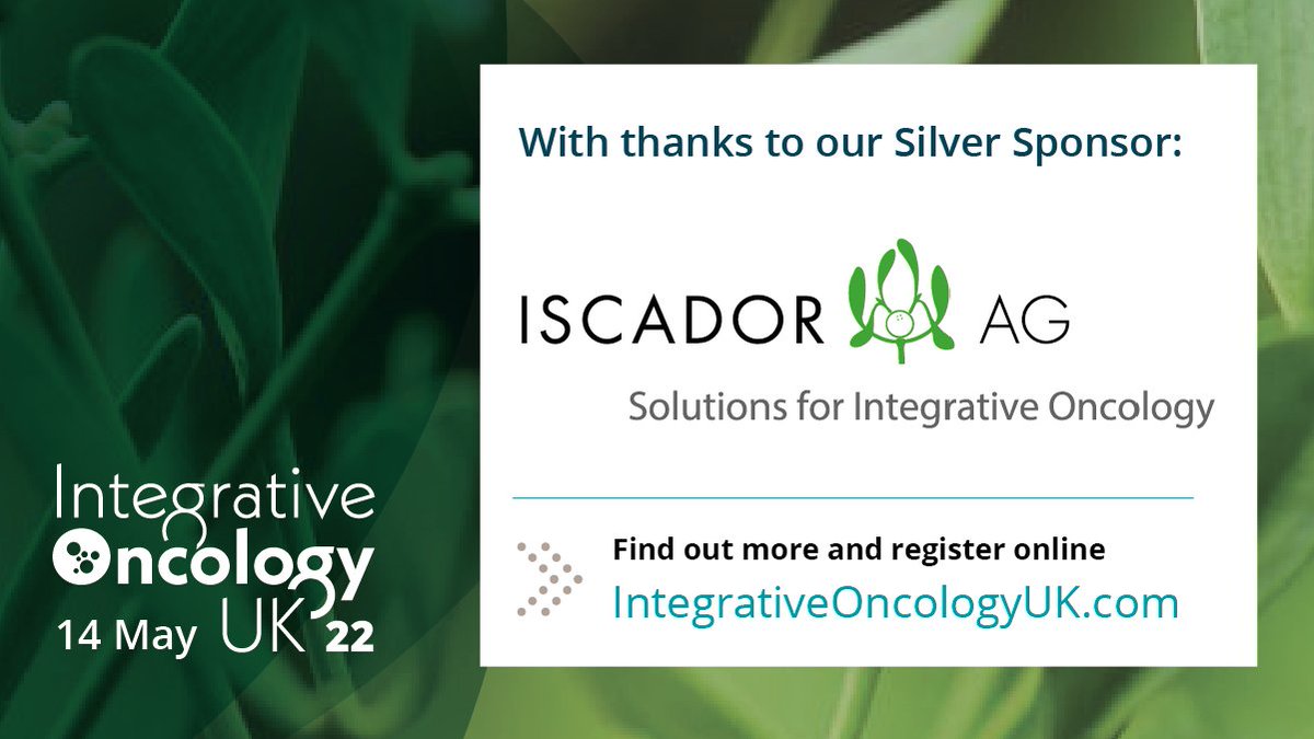 With thanks to Isacador for supporting #IOUK22 Iscador AG manufacture &amp; scientifically research preparations for #integrative #cancer treatment Their aim is to support medical professionals, patients &amp; relatives &amp; to improve their quality of life: bit.ly/IOUK21