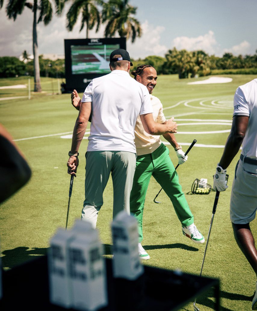 Some guy with 7 world titles, and Tom Brady <a href="/LewisHamilton/">Lewis Hamilton</a>