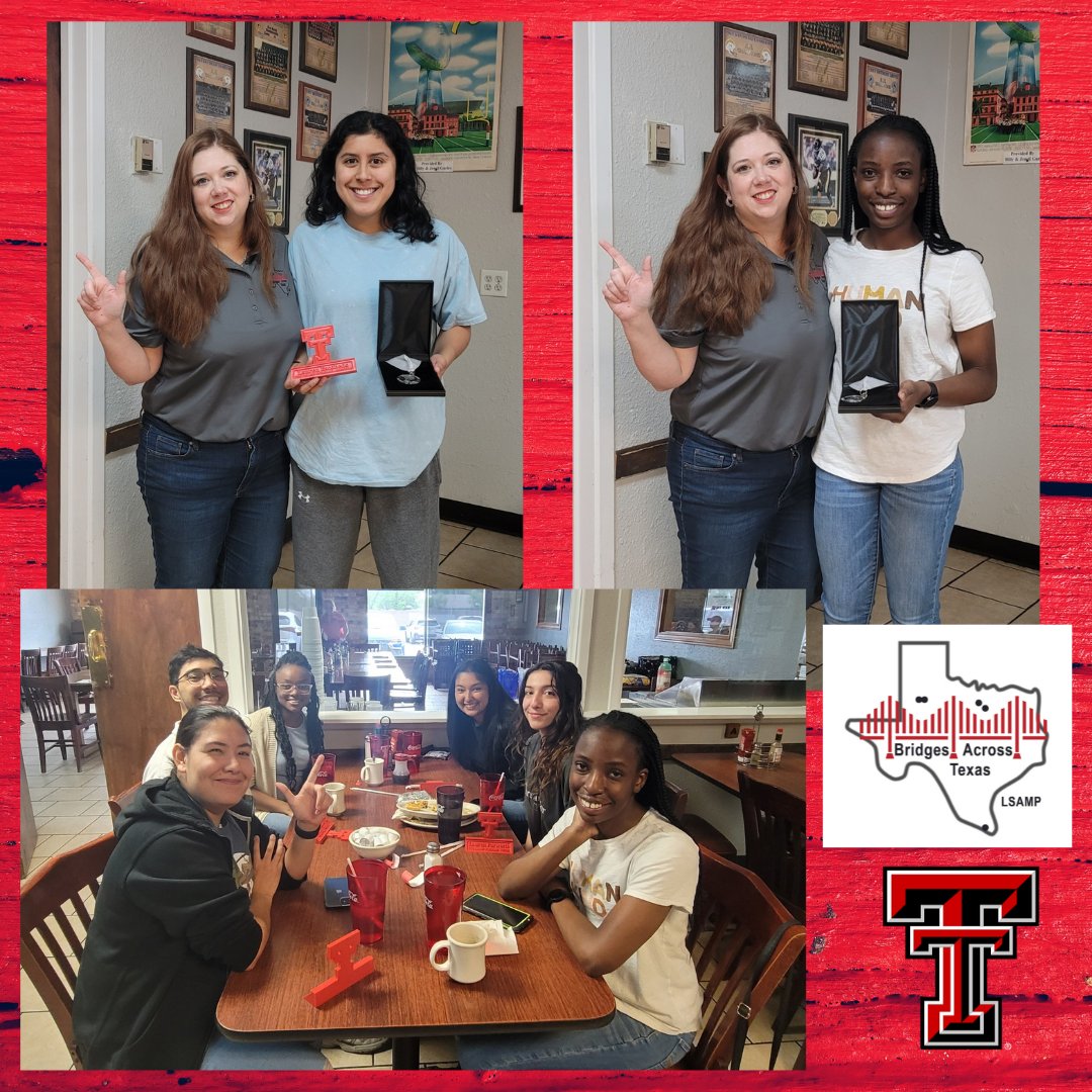 ttuSTEM's tweet photo. Congratulations to our 2021-2022 LSAMP Scholars and to our Seniors, Lauren Escobedo attending graduate school at Duke University and Juanita Benjamin attending graduate school at University of Central Florida! Good luck on finals, everyone! #ttulsamp https://t.co/iFlVlqZ8et