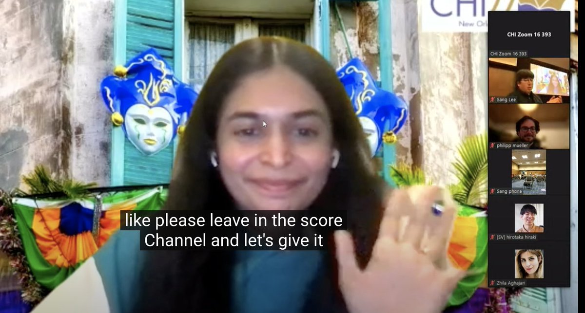 Done with the 2x virtual presentations 🥳 Thanks to my co-authors <a href="/BehroozOmidvar/">Behrooz Omidvar-Tehrani</a> for virtual support and <a href="/BoulardCecile/">Cécile Boulard</a> for on-site support. And a big shout out to our session chair <a href="/snaglee2401/">Sang Won Lee</a> for setting up his phone so we can could see the room too 🙌🏼 #CHI2022