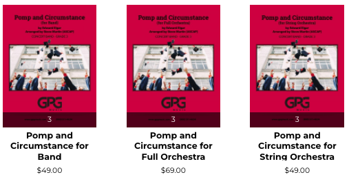Is your band playing at graduation? We have three great arrangements of #PompAndCircumstance by Steve Martin for band, full orchestra and string orchestra! 

Contact us at admin@gpgmusic.com or 800-511-4634 ext. 1 and we'll walk you through your options. gpgmusic.com/search/?search…