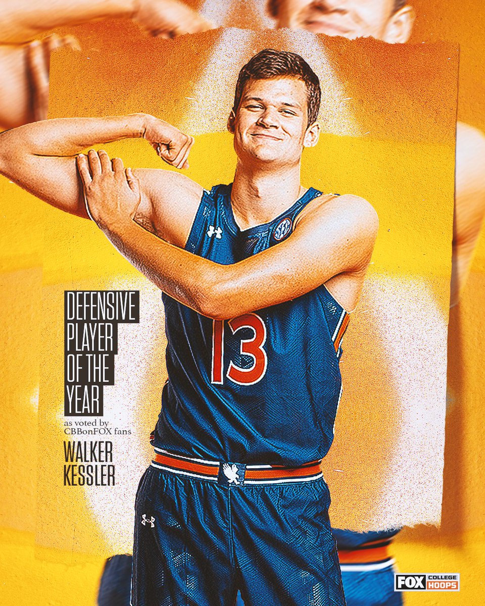 War Eagle 🦅

<a href="/AuburnMBB/">Auburn Basketball</a>'s <a href="/WalkerKessler13/">Walker Kessler</a> is your Defensive Player of the Year, as voted on by CBB on FOX fans!