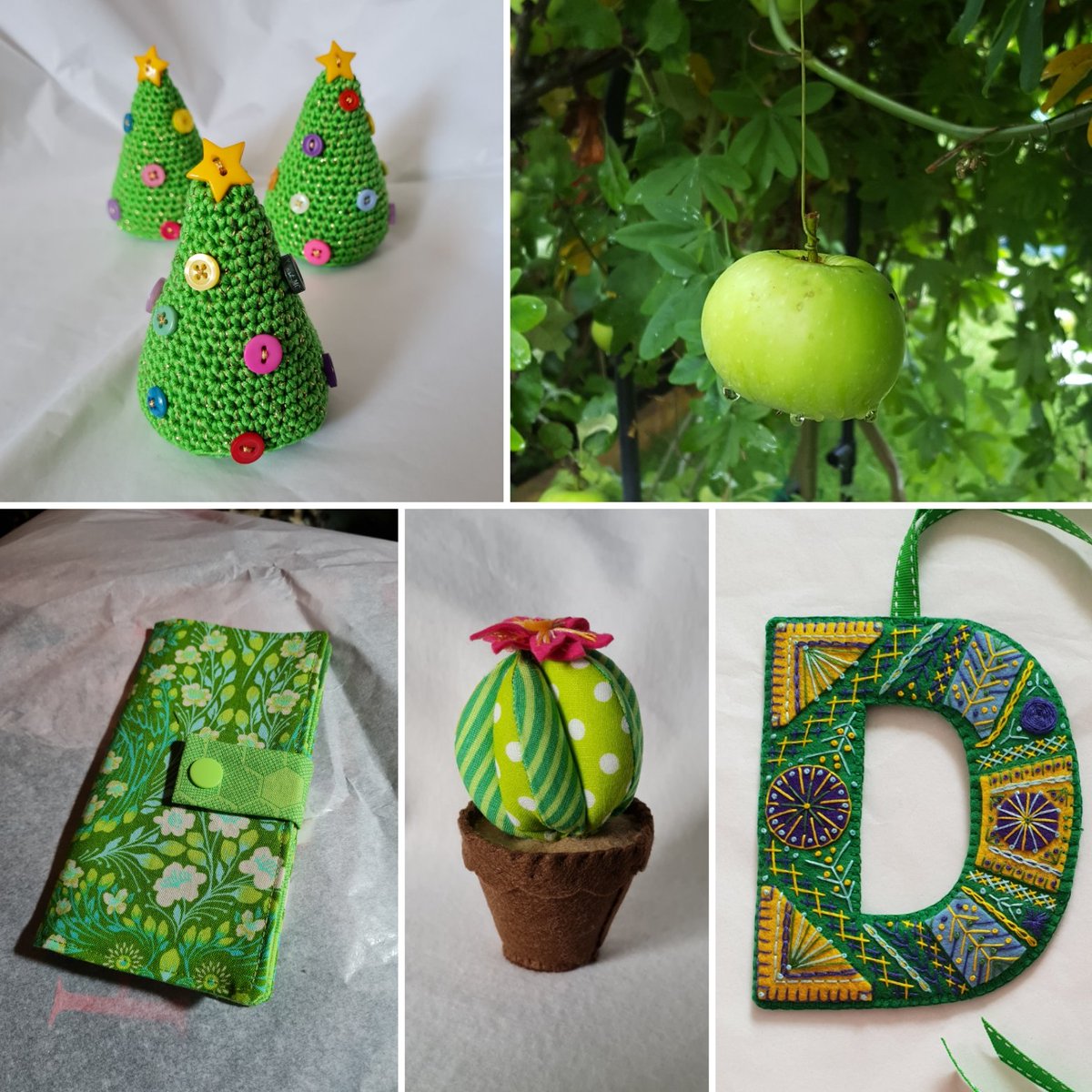 frockdolly's tweet photo. A bunch of greens on a day when it has finally rained, ensuring even more actual green outside 🌱🌱
#ColourChallenge #HandmadeEveryday https://t.co/eKiOMSErsh