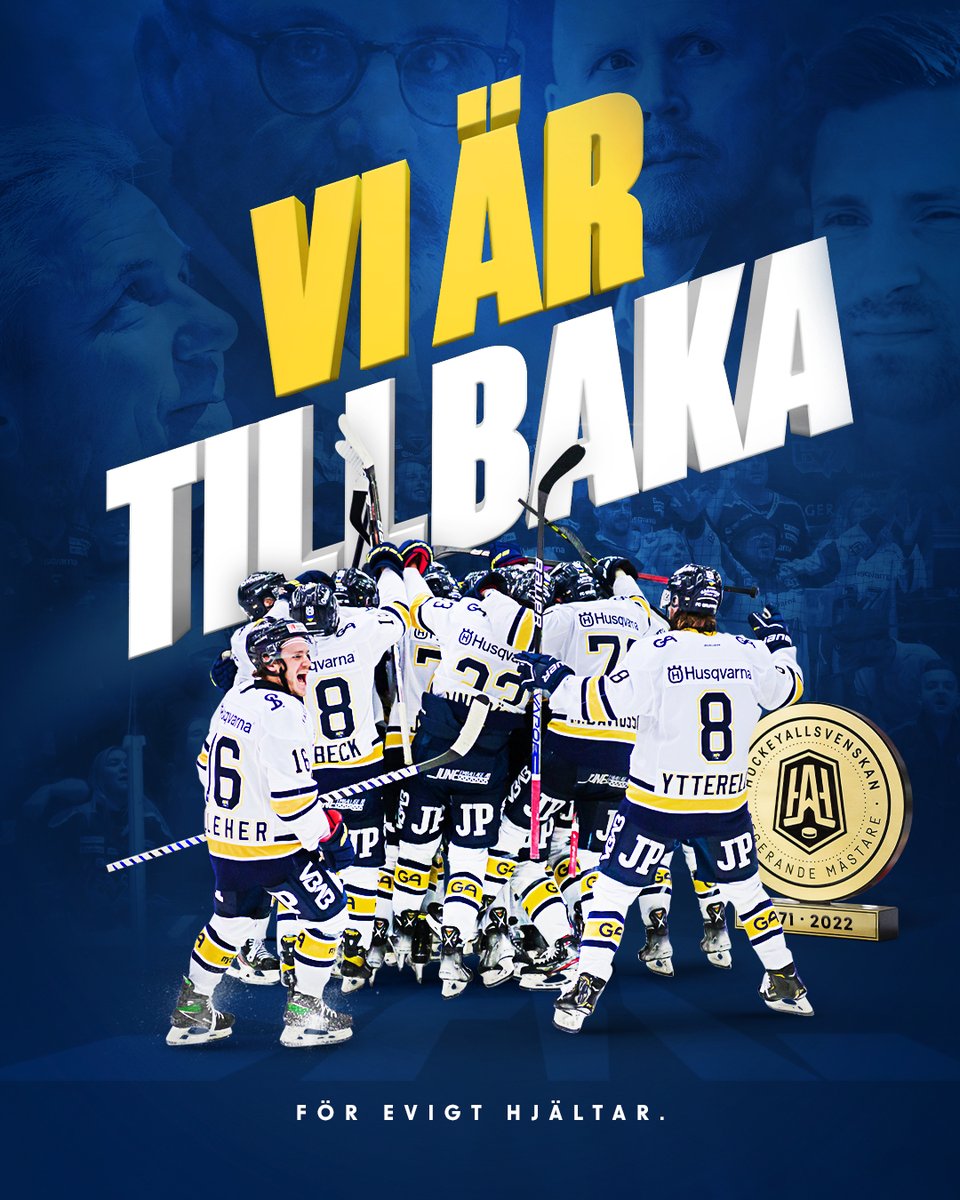 HV71's tweet image. FREDRIK FORSBERG AVGÖR!!! 

VI. ÄR. TILLBAKA!

#HV71 #viärtillbaka