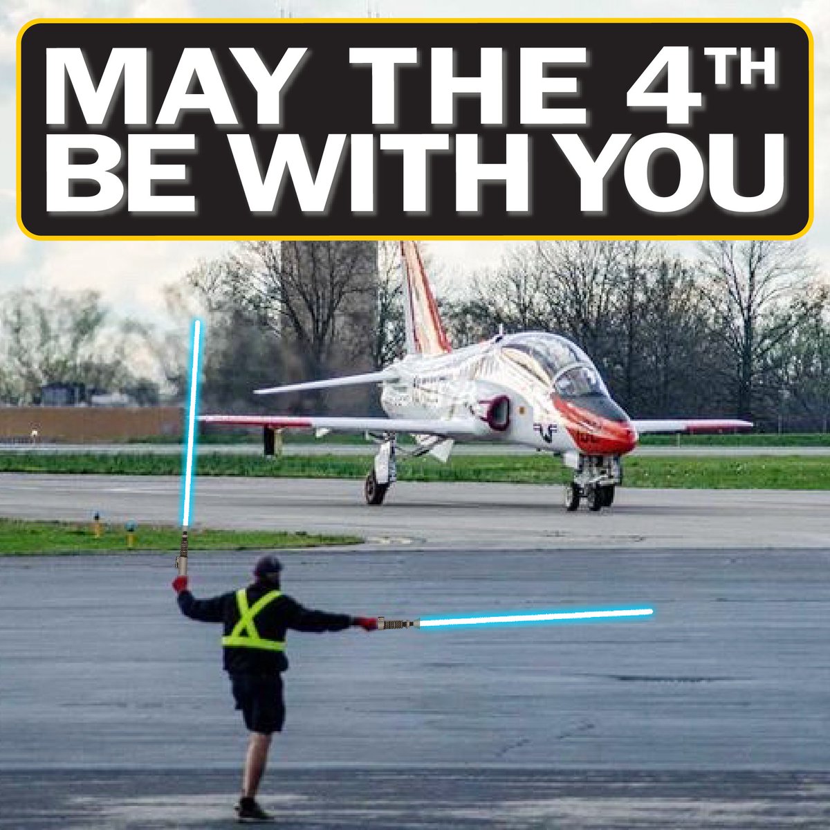 Providing services during the training of a new set of Jedi Warriors as the T-45 Goshawk taxies onto the #TACair — TYS ramp. #StarWarsDay ✨ May the 4th be with you. 

#maythe4thbewithyou #maytheforcebewithyou #starwars #TACair #Goshawk