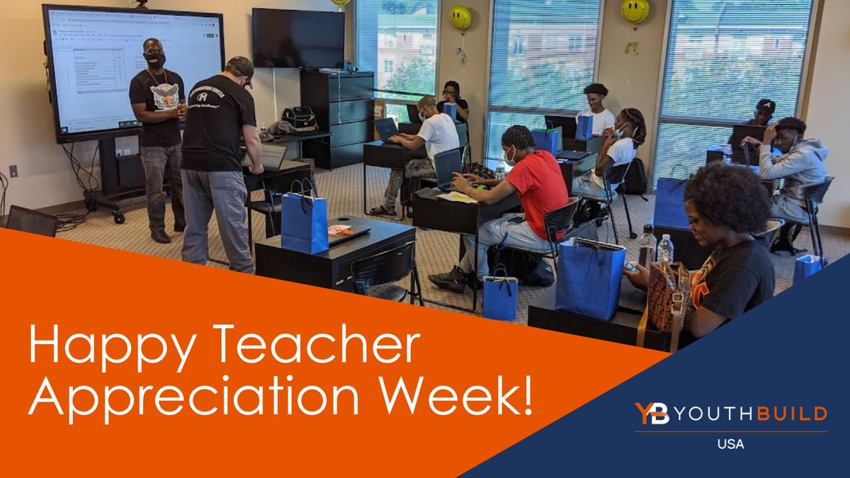 🍎🧑‍🏫🎒Happy Teacher Appreciation Week to all of the teachers, trainers, and coaches in the #YouthBuildMovement! Thank you for meeting #OpportunityYouth where they are with knowledge, tools, opportunities, and love.

Help us honor your #YouthBuild teachers in replies below!