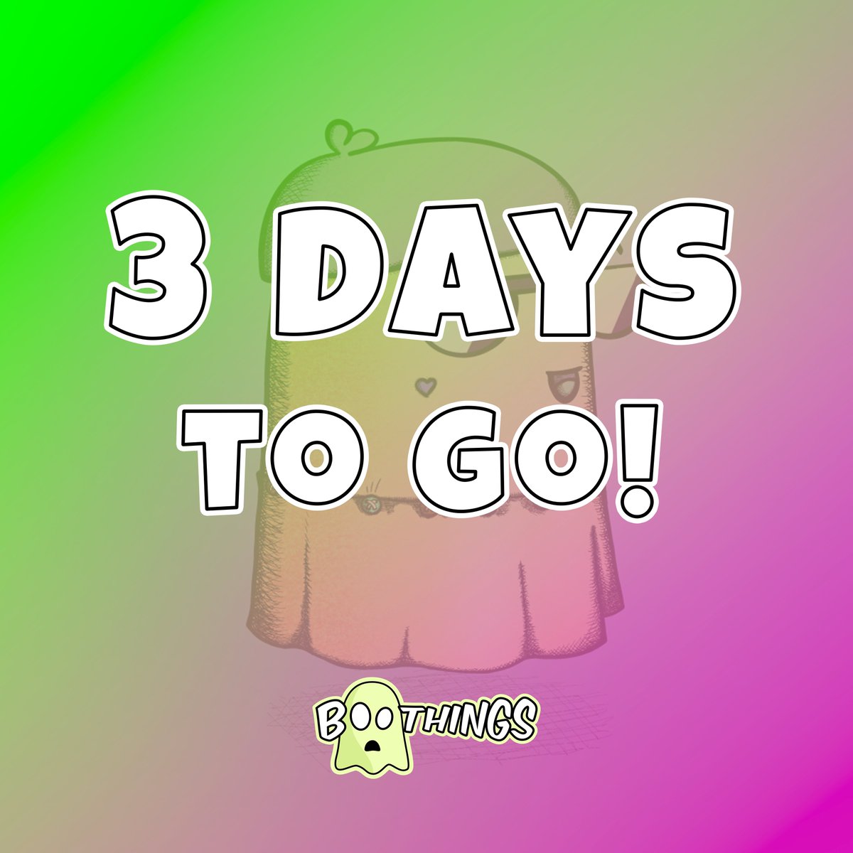 BooThingsNFT's tweet photo. Hey Boos... 3 days to go! 🥰

#FreeMint https://t.co/fCxpNWknFM