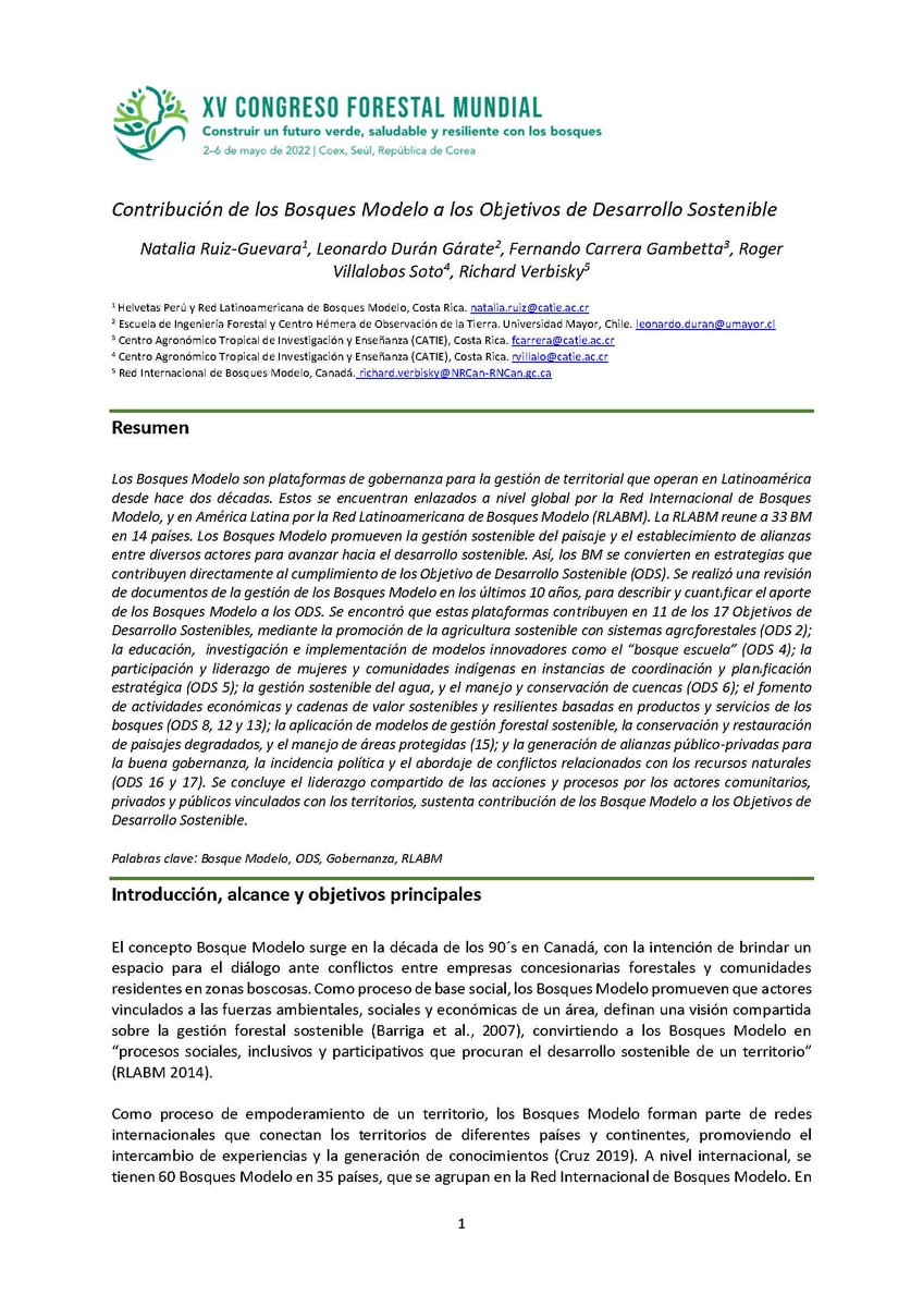 bosquemodelo's tweet photo. ¿Cómo contribuyen los #BosquesModelo a la equidad e igualdad de género, la gobernanza participativa y los #ODS? Lea los trabajos de @bosquesmodelo y la RIBM @WFCKorea @FAOenEspanol https://t.co/AVVHZqe0Yf https://t.co/zwTYKcc1K5 https://t.co/3nUh8mW5O5 https://t.co/diVVbuAqXO