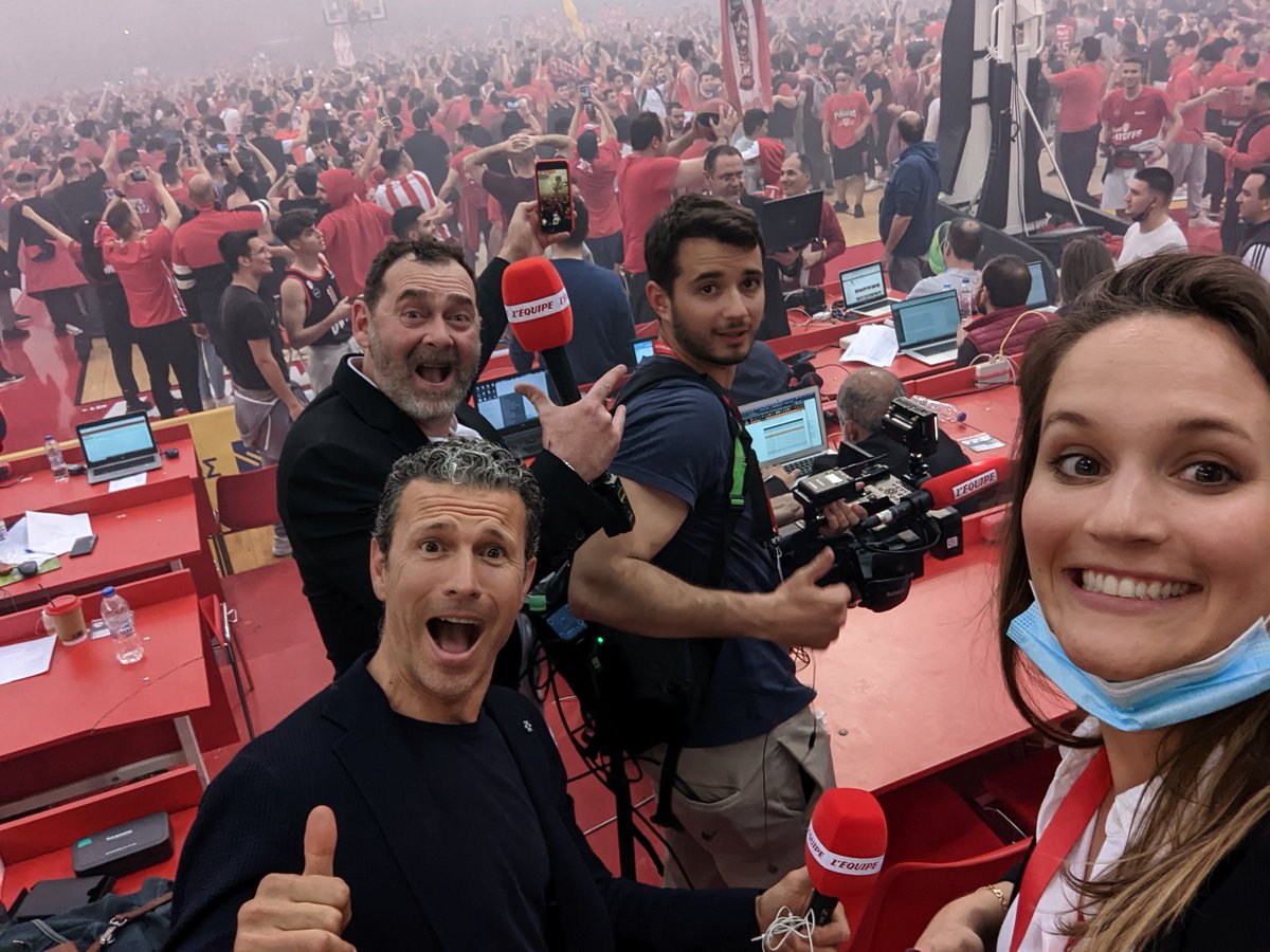 <a href="/lachainelequipe/">la chaine L'Équipe</a> était présente à Athènes pour le match 5 d'<a href="/EuroLeague/">EuroLeague</a> <a href="/olympiacosbc/">Olympiacos B.C.</a> - <a href="/ASMonaco_Basket/">AS Monaco Basket 🇲🇨</a> 
<a href="/ChristDenis1973/">Christophe DENIS</a> <a href="/faurecharly/">Charly Faure-Boursereau</a>