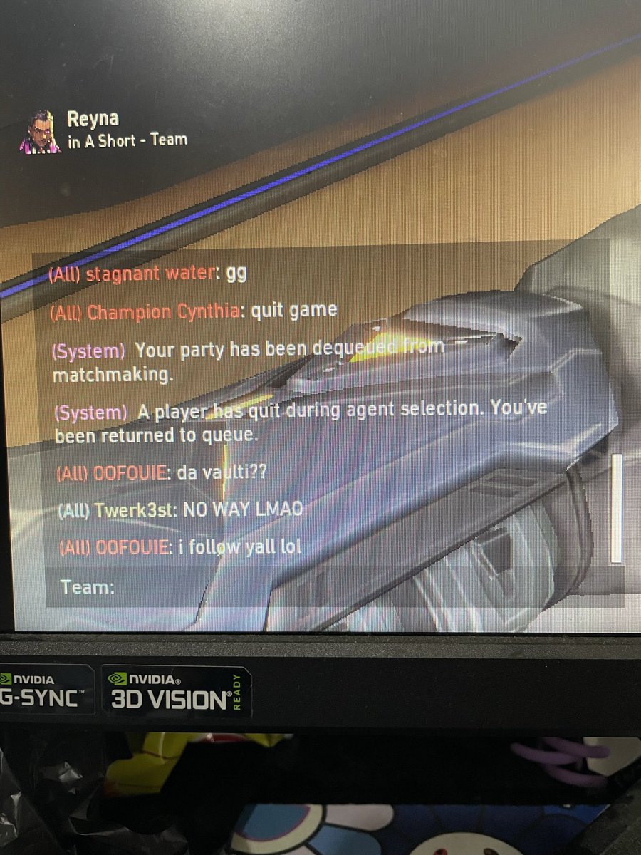 i get recognized in person every once in a while for the shop, but this has been easily my fav. IN A GOLD VALORANT COMP LOBBY?