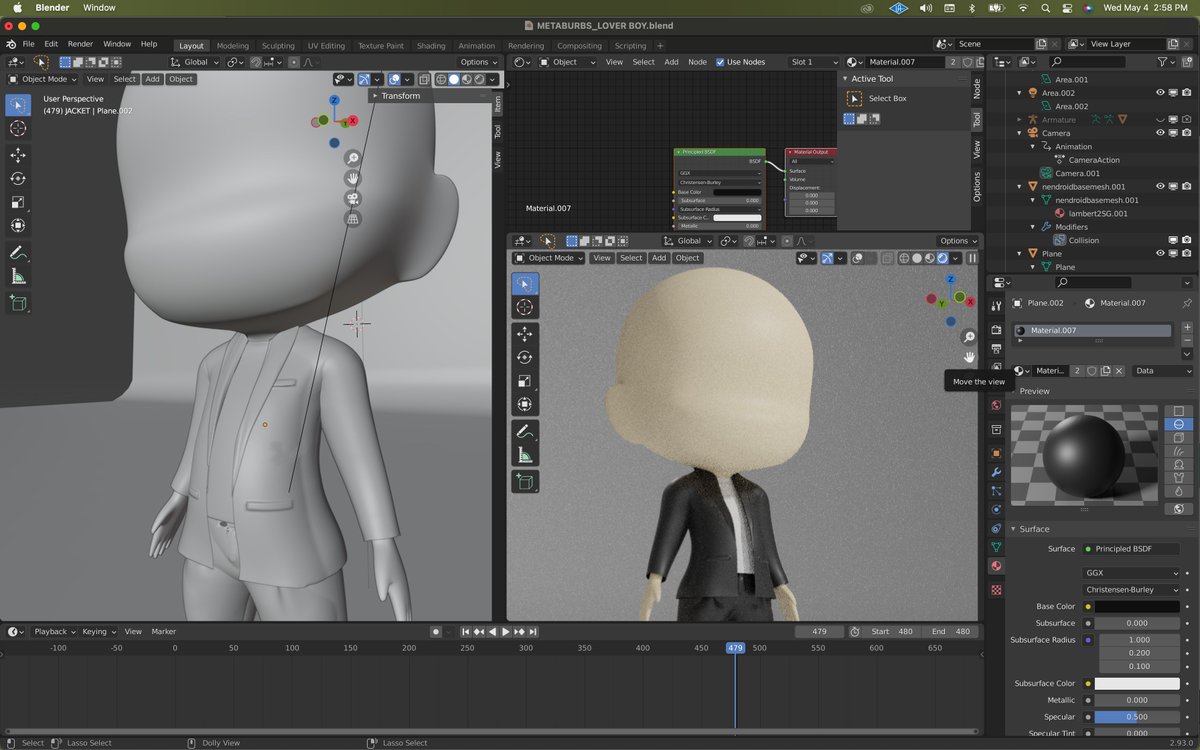 TheBurbBoy's tweet photo. LOVER BURB loading!

Here's some WIP!!!

#theburbboy #metaburbs #nft #3dmodeling #Blender3d #miqtheburbboy #miq https://t.co/icZTocJuB3