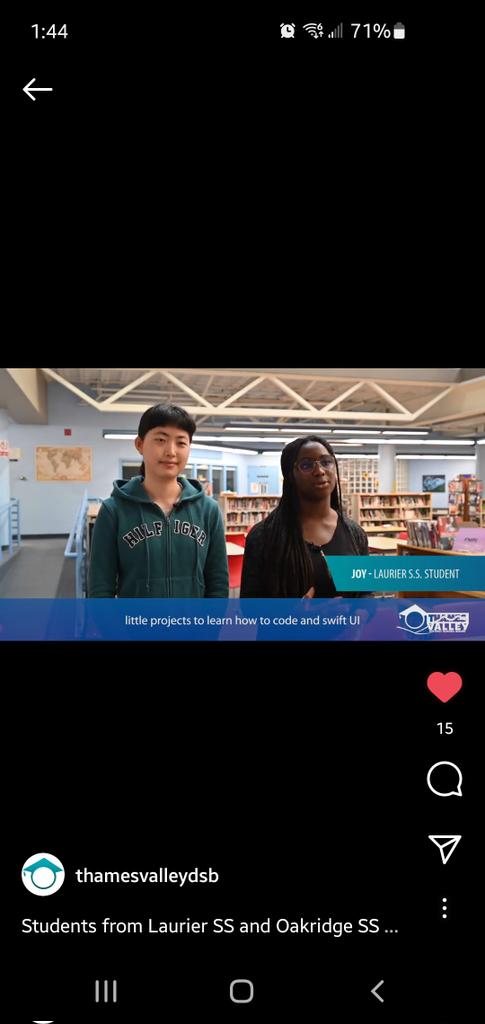 So proud to be a teacher supporting students find their passion😍 <a href="/LaurierSS/">Laurier SS</a> <a href="/TVDSB/">Thames Valley DSB</a> partnership with <a href="/Apple/">Apple</a> is the beginning of something amazing!