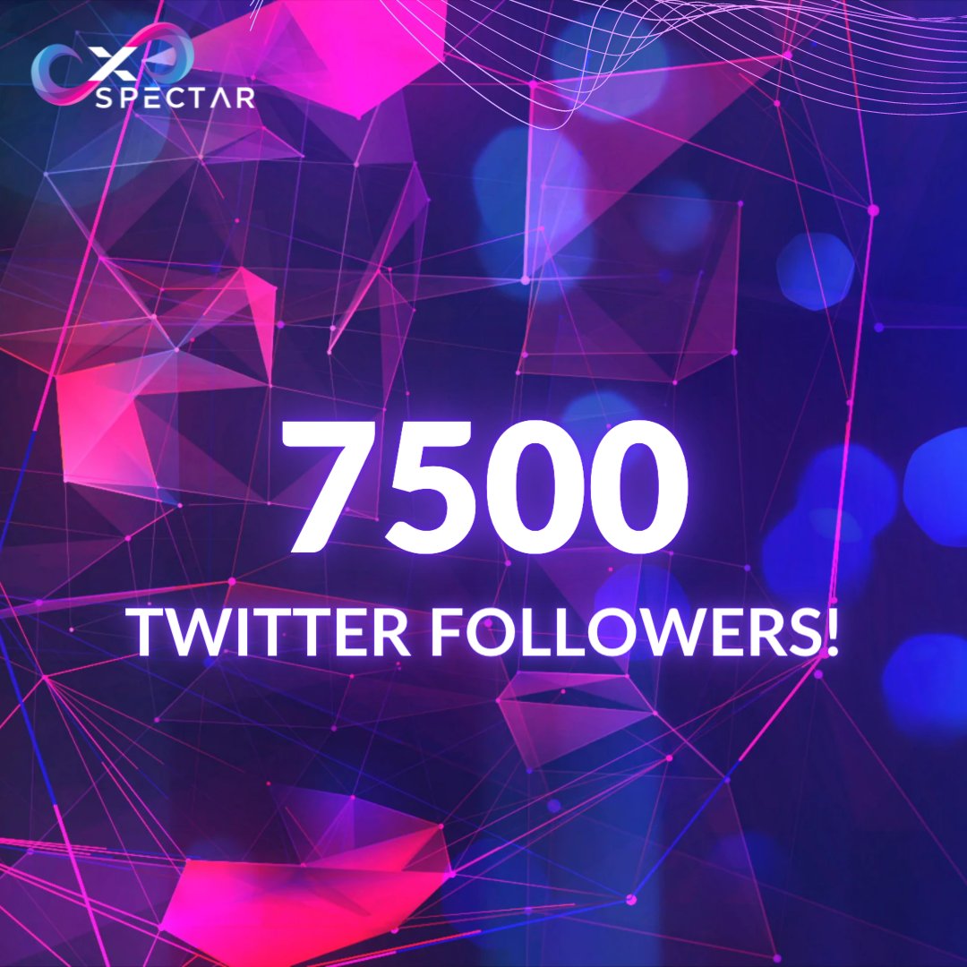 🧬 7.500 followers 🧬

You guys are truly amazing!! 🤩
We more than tripled our follower base in just 23 days...

Because we are so grateful we will giveaway 10 x 750 #XSPECTAR 💎 

Any interaction on this tweet will be considered as a ticket to participate in the giveaway, GL!🍀