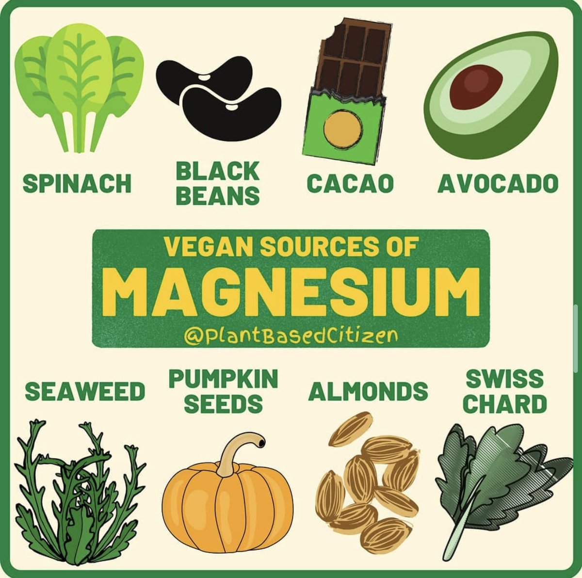 veganfuture's tweet photo. Vegan sources of magnesium https://t.co/zO1DJw3Xeq