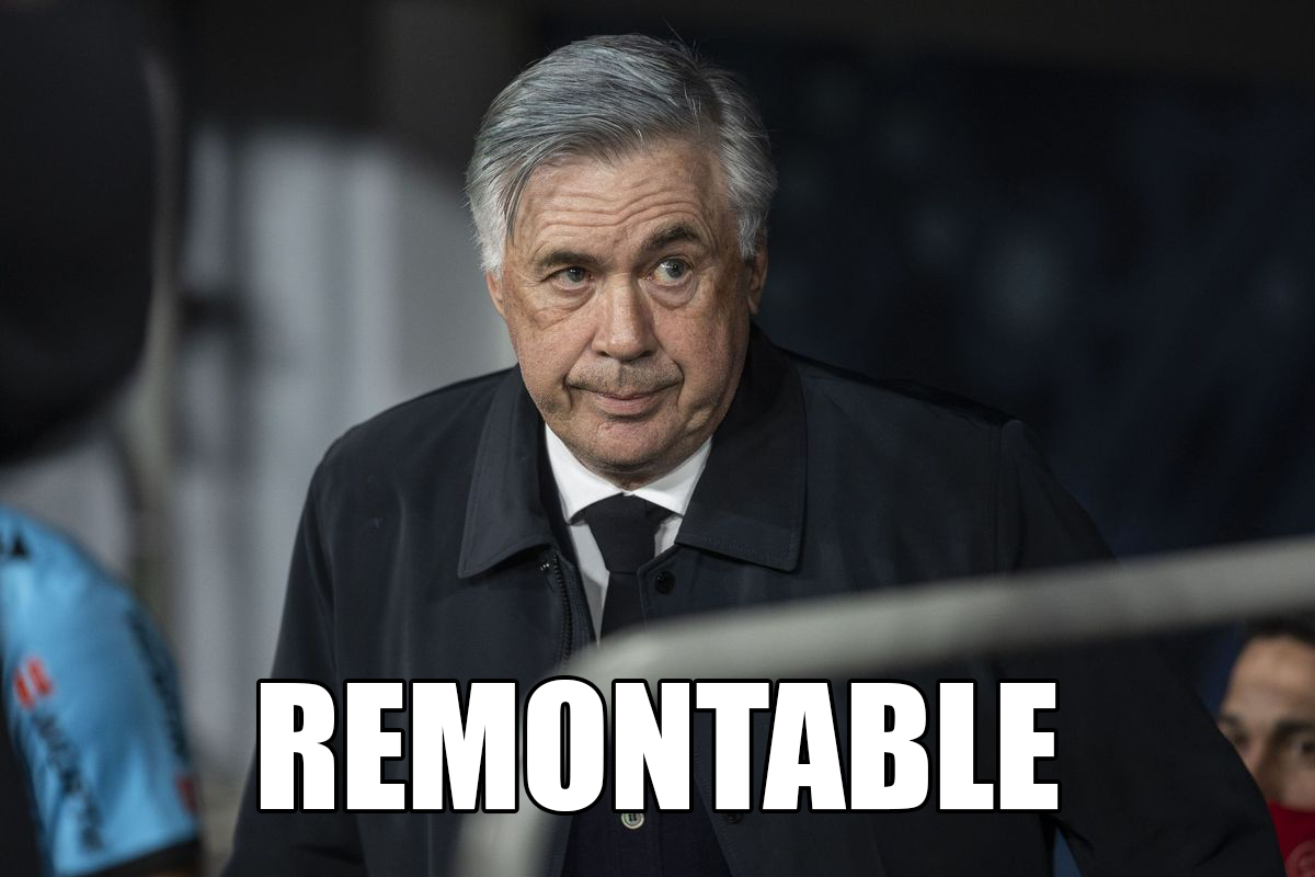 CARPargento__'s tweet photo. *Faltan 26,6 segundos de partidos y el Real Madrid va perdiendo 912 a 0*

Ancelotti: https://t.co/BRSNUd0ln4