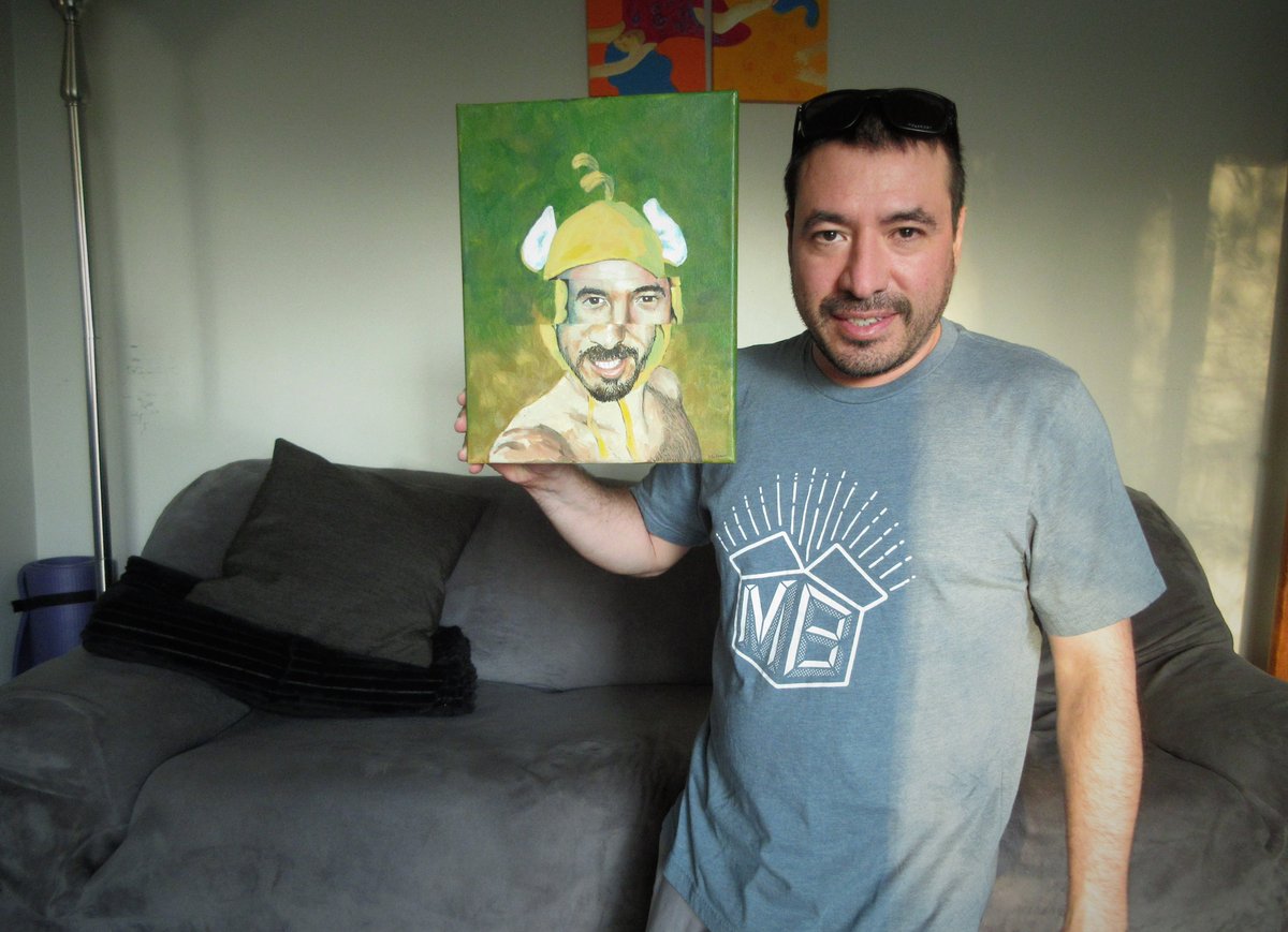 More than 5 years ago <a href="/themakingboxco/">The Making-Box</a> had a Kickstarter campaign for comedy and Improv here in #Guelph.  My perk was to have my face immortalized in a gaudy family portrait that hung behind their bar.
Sadly they closed their doors for live shows but they are still in business!