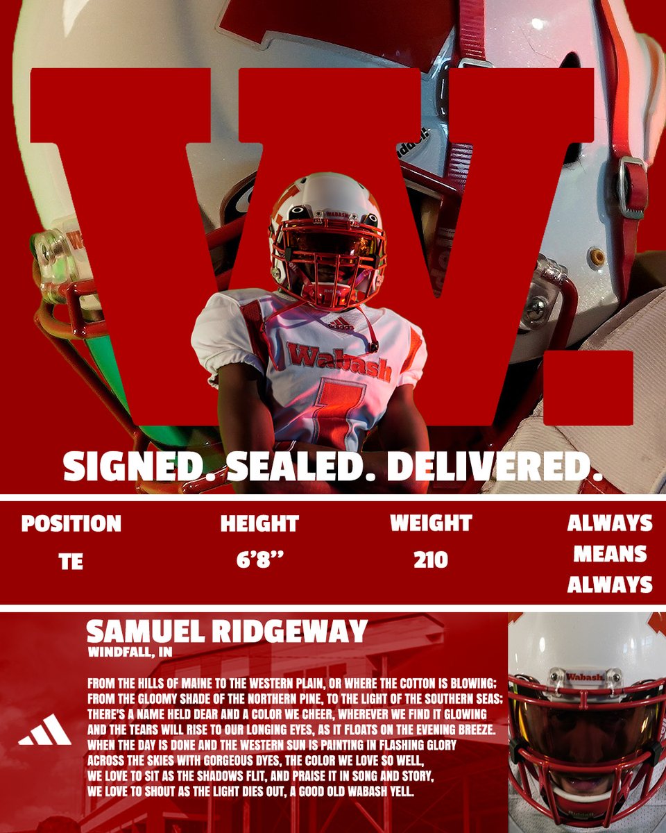 WabashFB's tweet photo. Welcome, Samuel Ridgeway! #WAF2026 
@samuelridgeway3 https://t.co/Ur10HHQQfH
