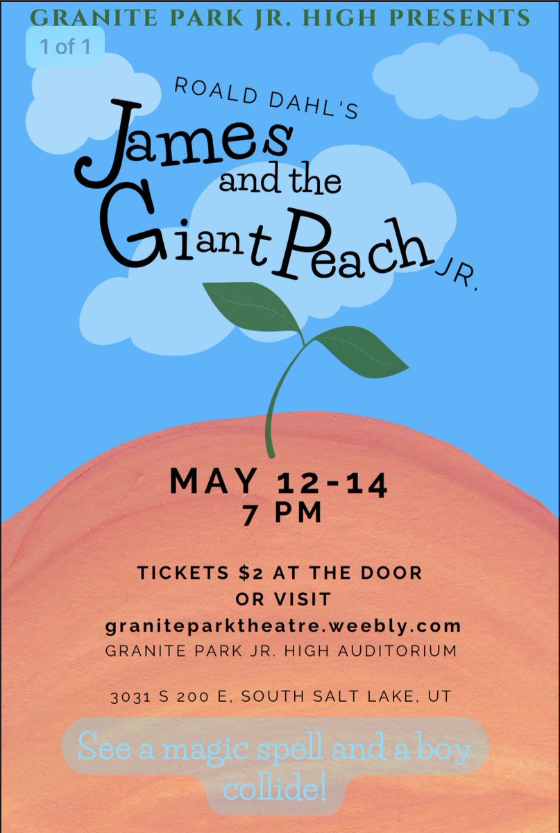Save the date!  You do not want to miss this epic performance.  #theaterlife #iamagrizzly