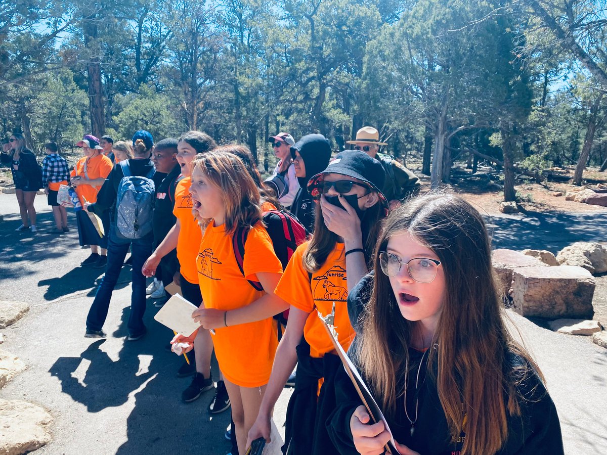 This is the reaction our students had today when seeing the Grand Canyon for the very first time. #priceless