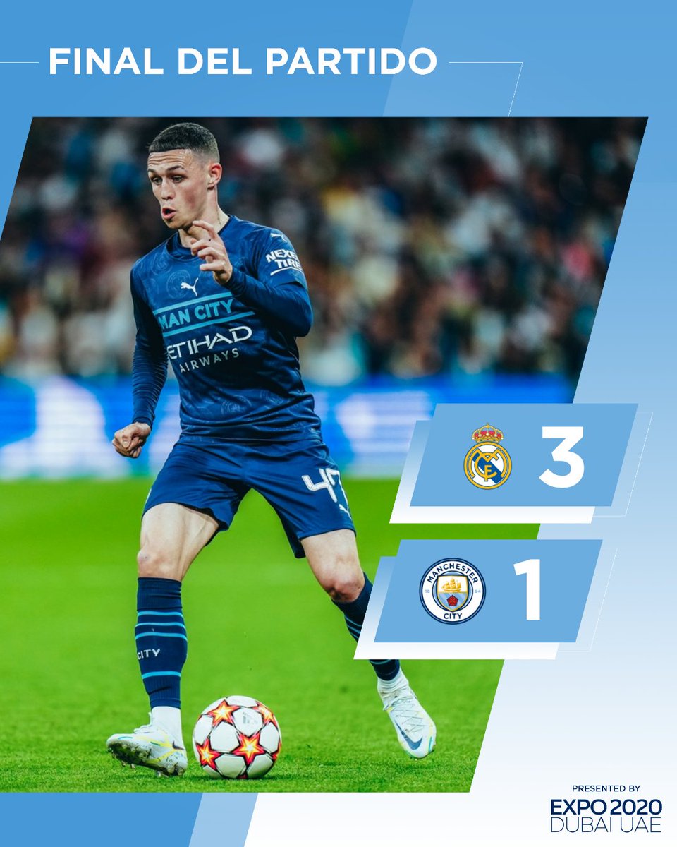 ManCityES's tweet photo. Final en Madrid.

⚪ 3-1 🔵 (6-5) #MCFCEspañol https://t.co/t3jDdulwwV