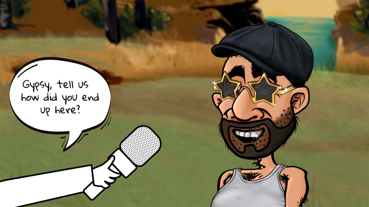 "One day, I stopped on a forest road for a short break. It was nicely green. Suddenly, a tank of Russian invaders came out of the woods. The driver got out. He was standing backwards..:D So I stole the tank... with my tractor. After all, they won't need it, right?"
#nftart #NFT