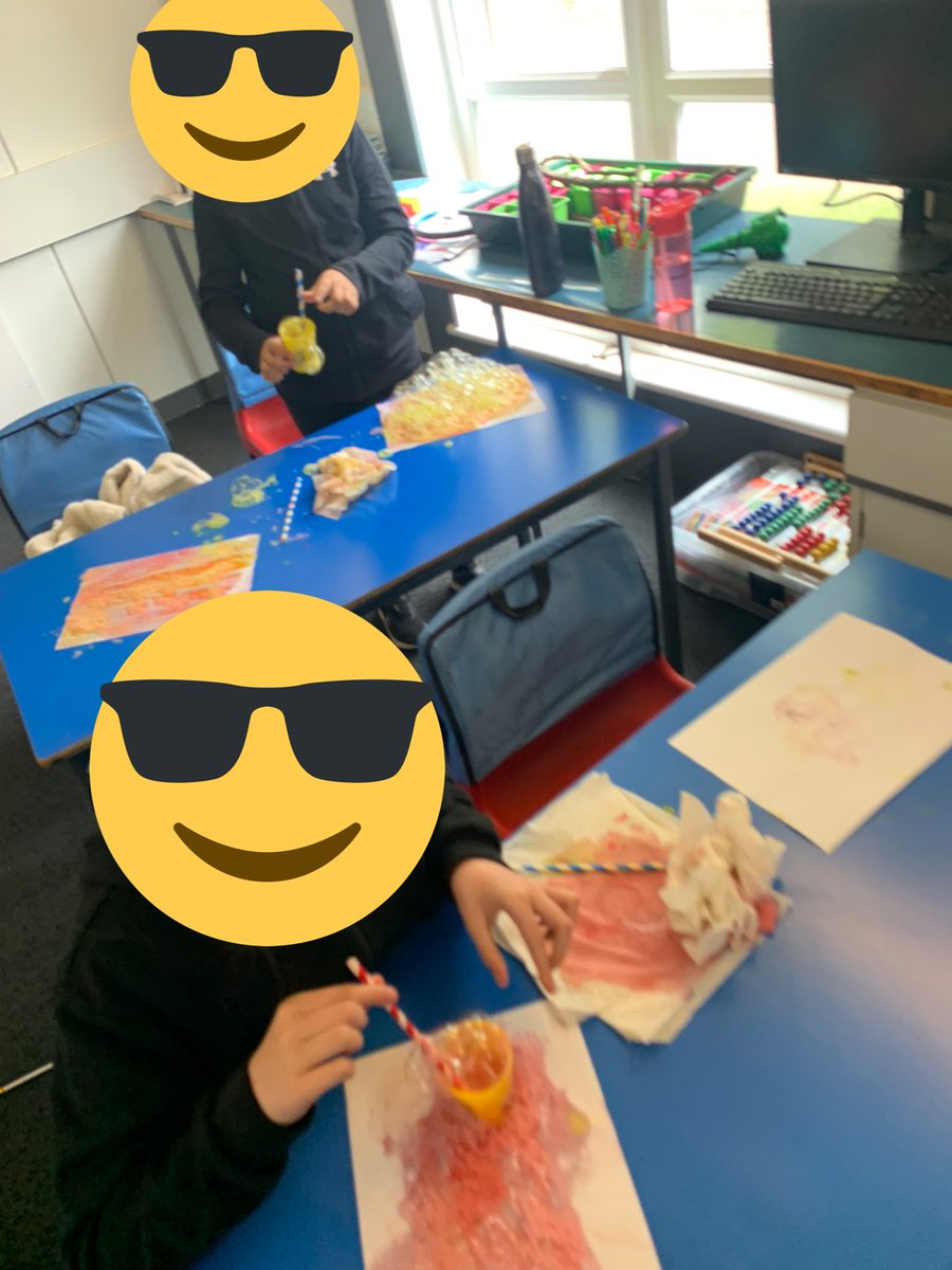 MissMuir8's tweet photo. P5/4 were experimenting with paint and bubbles today to make some beautiful art work for our walls! Is it any fun if it isn’t messy?😂 @stmarysmaryhill https://t.co/9AWb4o3s5g