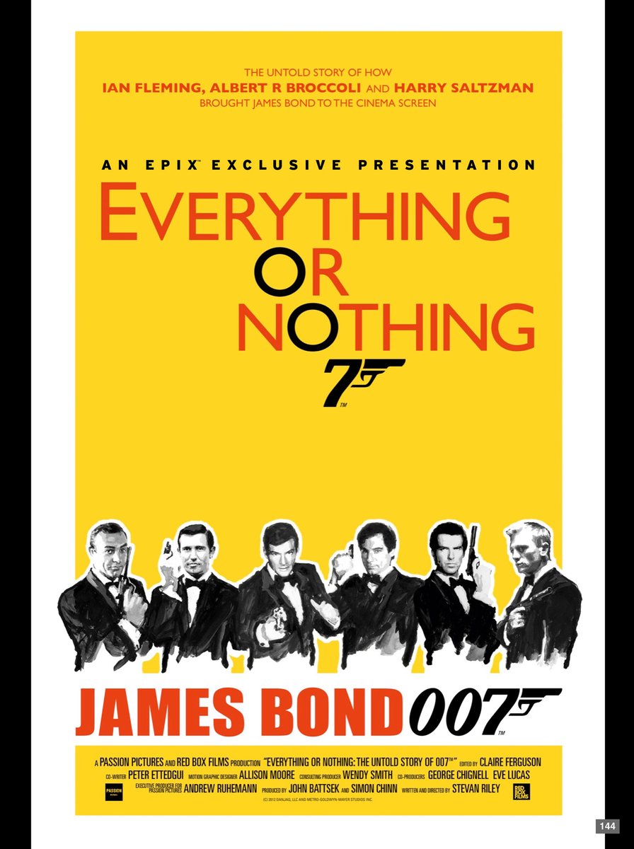Eventually getting to watch the great documentary Everything or Nothing.

#JamesBond