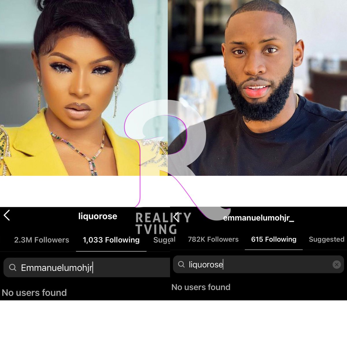 #BBNaija #Liquorose and Emmanuel, the captains of the #EmmaRose ship have unfollowed eachother on Instagram