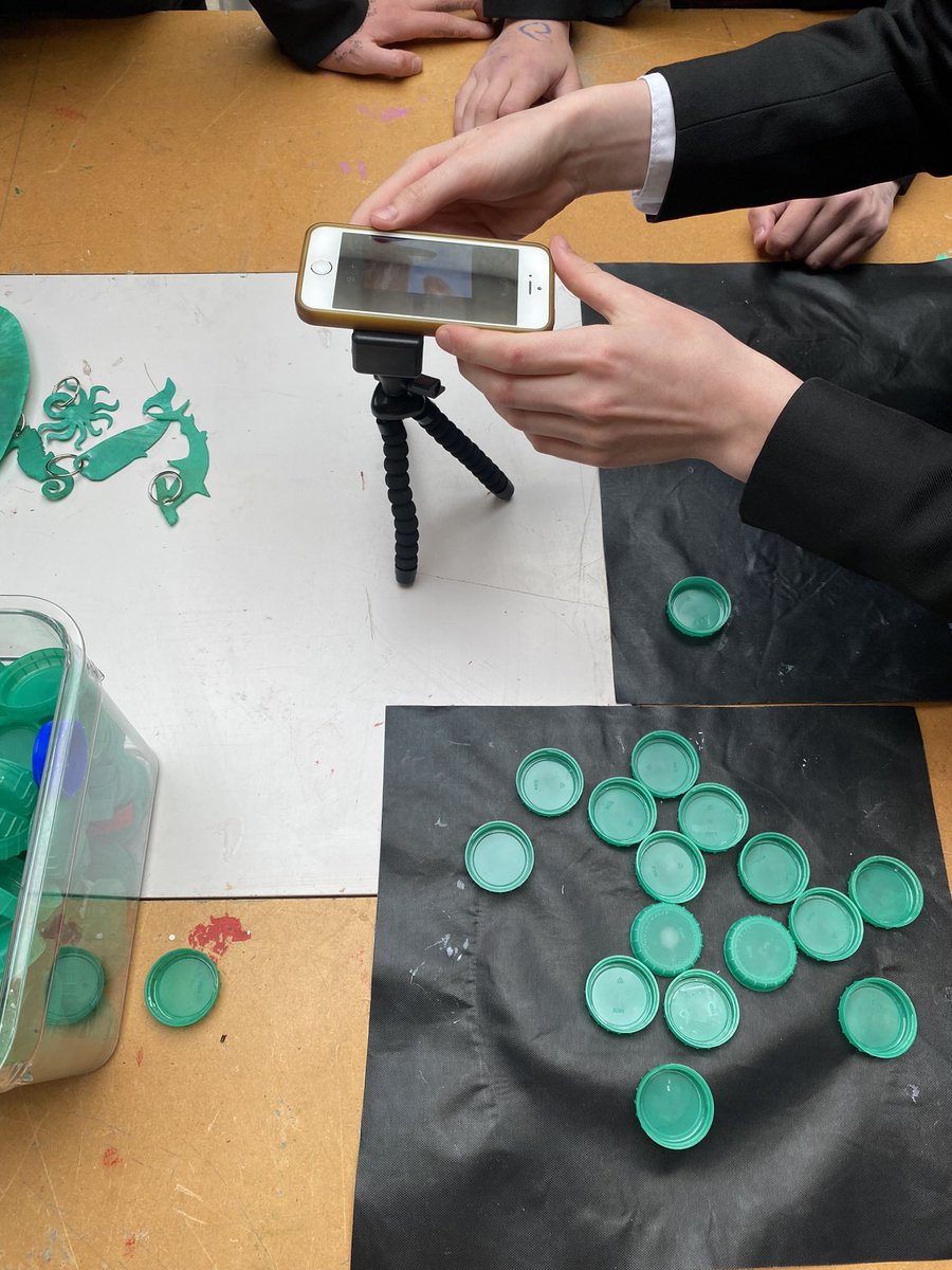 PlymColDesign's tweet photo. Our young designers club have been hard at work making some resources for sustainability week workshops. This week involved filming some processes recycling plastics https://t.co/hoRYMTEAAQ