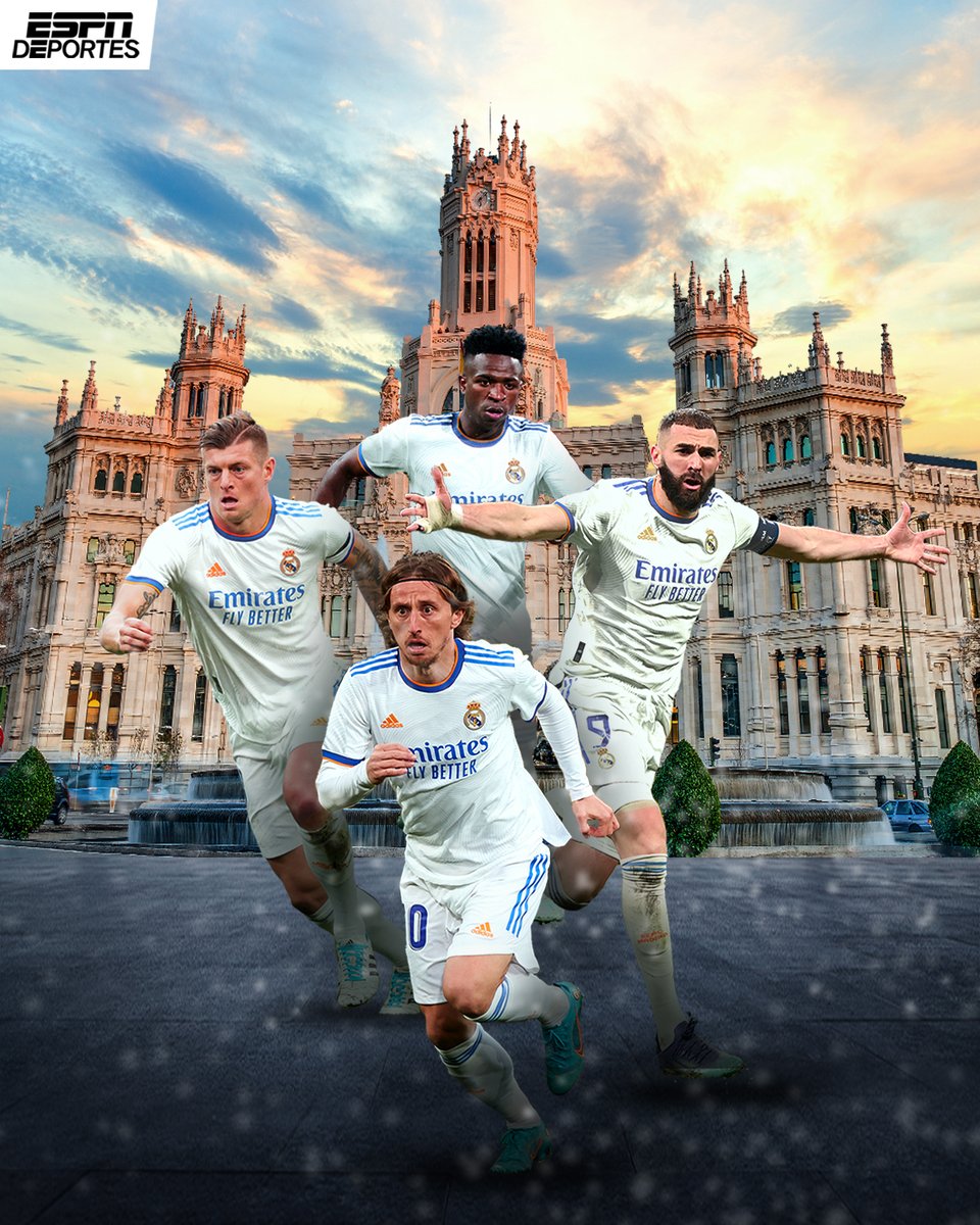 ESPNDeportes's tweet photo. ¡El Real buscará la 14!  🏆 

El conjunto merengue vuelve a una final de la Champions League y se volverá a enfrentar al Liverpool. 

Se cumplieron los deseos de Salah. 👀 https://t.co/5AYuVT1Tee