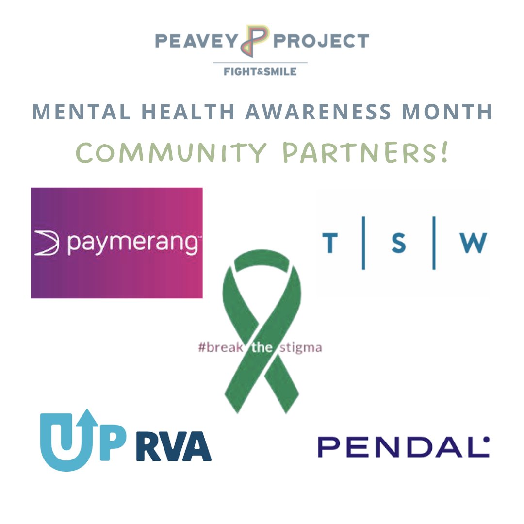 Peavey_Project's tweet photo. May is Mental Health Awareness Month and we are very fortunate to work with these awesome organizations!
#breakthestigma #fightandsmile
#thepeaveyproject https://t.co/w3sTFaJbw8