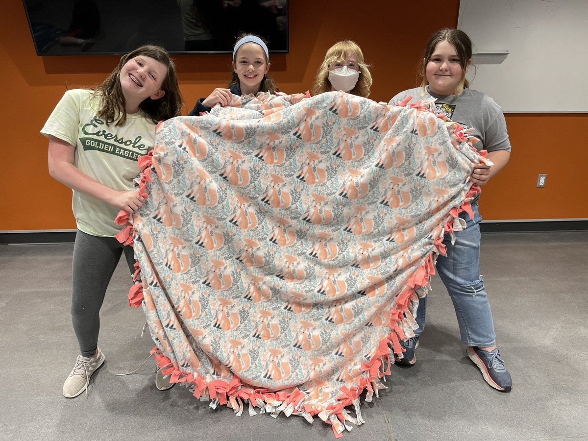 The blankets are finished!! Thank you to all of our volunteers for your hard work this year! It was a great year with the Volunteer Club and Ms. Dempsey and Miss Lodico are so grateful for your kindness and leadership. Can’t wait to take these to <a href="/nationwidekids/">Nationwide Children's Hospital</a>!