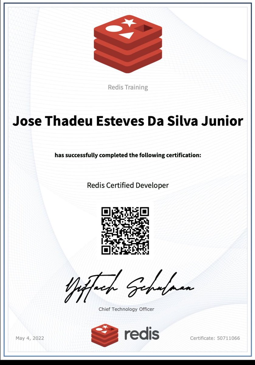 devthadeu's tweet photo. Mais um certificado pra conta!! Redis Developer! @redislabs @Redisinc
#redis #redisstack https://t.co/ex6H8eVr88