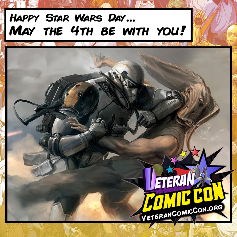 VeteranComicCon's tweet photo. Happy #StarWarsDay and #MayThe4thBeWithYou!

- Watch the NEW #ObiWanKenobi Trailer (with young #LukeSkywalker &amp; #DarthVader!): https://t.co/CLqIemDAzE

- https://t.co/O1ngou3S0Y

#Veterans #ComicCon #MilitaryWives  #StarWars #Obiwan #maythe4th #DarthVader #LukeSkywalker
