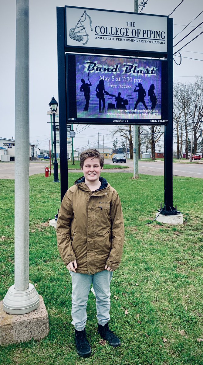 My favourite guy in the world is in a band and they’re opening the “Band Blast” showcase @collegeofpiping in Summerside, PEI tomorrow night (May 5) beginning at 7:30. Pretty sure I heard them rehearsing #southerncross by CSN?! Don’t miss it ❤️ #prouddad