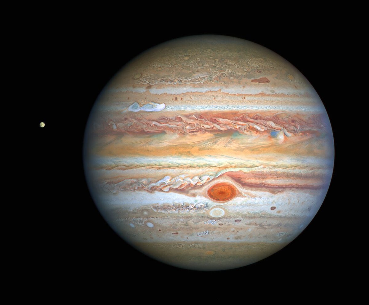 redditSpaceView's tweet image. Hubble's View of Jupiter and Europa
