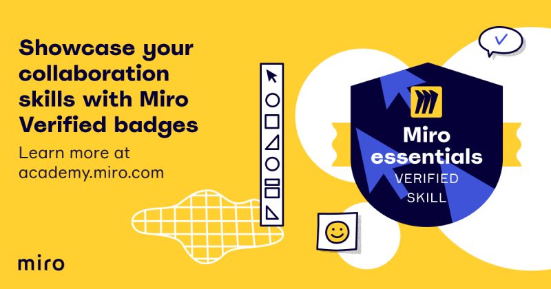 Are you Miro verified yet? ✅ What are you waiting for? Taking the course is easy, and you’ll receive a badge to show off your expert skills. Head on over to Miro Academy to start earning and sharing today. academy.miro.com