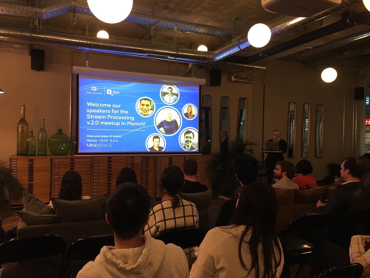 ITKnowledgeBnk's tweet photo. We are at the Stream Processing meetup today. It is so good to have live events again!
#streamprocessing #munich #itknowledgebank #datascience #quix #confluent #Instaclustr https://t.co/AtT2CKNEny