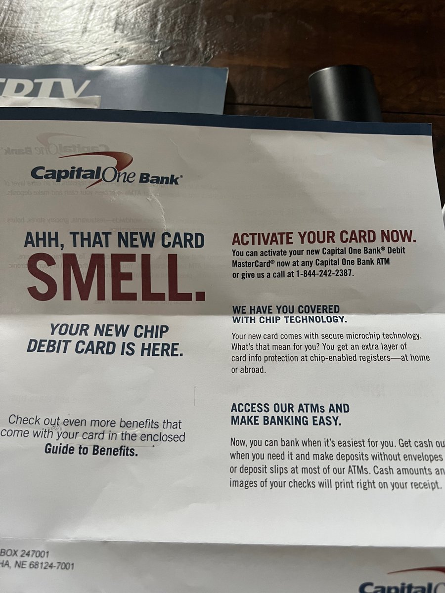 Thee_Villain's tweet photo. 10 days later and my new card finally arrived 🤦🏾‍♂️ @CapitalOne https://t.co/PGitRgWpxy