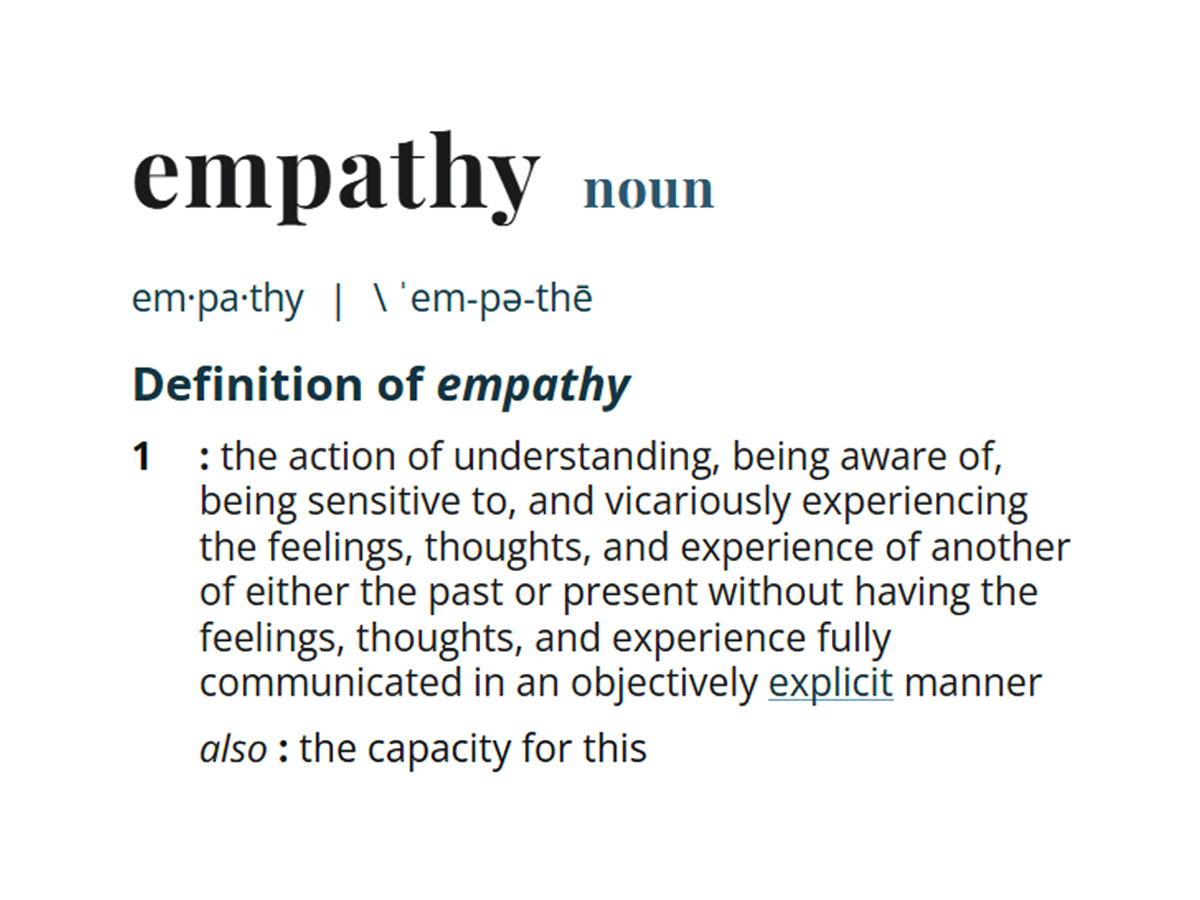 Dilip Bhatia on X: Empathy as defined by @MerriamWebster. Almost reads  like a list of steps to deliver a great customer experience 🤔 #CX  #CustomerExperience  / X