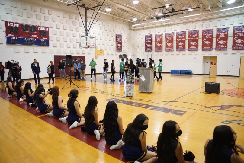 SocorroISD's tweet photo. #TeamSISD's @BSybert_PK8 was recognized as a Texas School to Watch by the National Forum to Accelerate Middle-Grades Reform and the Texas Association of Secondary School Principals. @BSybert_PK8 will be recognized nationally in Washington D.C. in June. https://t.co/ovrMFdTOXu
