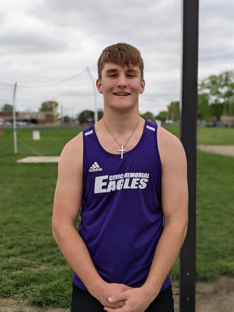 Josh Hodge wins shot (40'10.5") and discus (134'5")🥇🥇at the Jersey F/S Meet
