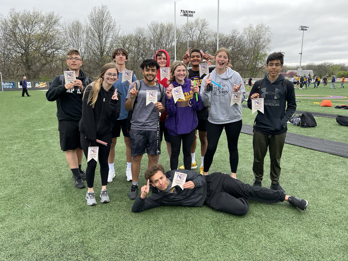 NebCityTrack's tweet photo. First annual Pioneer Intrasquad Meet was held today. Houghton's Hippos came in 3rd with 20 points, Rico's Rugrats with 22 and the Championship went to MJ's Muskrats with 30! Fun day! https://t.co/Y6MSXiK414