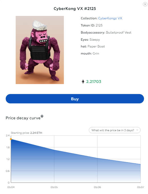 DroppingNowio's tweet photo. #DroppingNow fresh on the heels of @CyberKongz Kongz Tank news (kongrats!) we're selling our VX CyberKong. This Level 4 Kong #grapegang price will drop until it reaches 0!
Sellers earn rewards and buyers get bargains. Everyone wins when we Drop. !ooh
https://t.co/o3pMo2XKFf https://t.co/wnZZcCmHdh