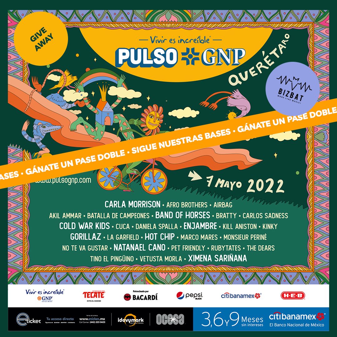 BizBatMusic (@bizbatmusic) on Twitter photo Vuela a nuestro Instagram para conocer los GIVEAWAYS que tenemos para el festival <a href="/PulsoGNP/">Festival Pulso GNP</a> Vuela a nuestro Instagram para conocer los GIVEAWAYS que tenemos para el festival <a href="/PulsoGNP/">Festival Pulso GNP</a>