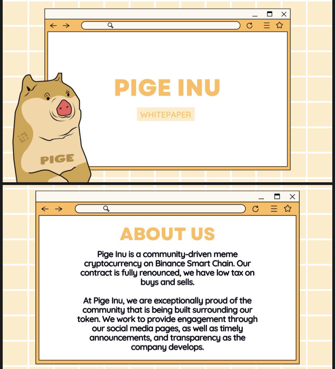 Whales 🐳 in few hours to <a href="/PigeInu/">PIGE</a> 👀 

💎Tomorrow listed in <a href="/CoinMarketCap/">CoinMarketCap</a> 🚨

#bnb #shibainu #doge #CoinMarketCap #BabyDoge #nft