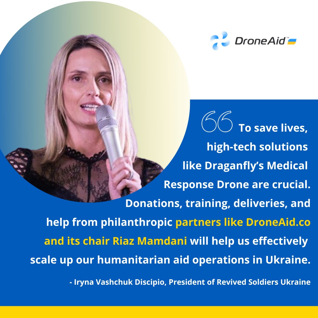 Drone_Aid's tweet photo. The war in #Ukraine is leaving millions of people in need of urgent help. @RevivedUkraine, a respected Ukrainian non-profit organization, is using North American-made medical response &amp; search and rescue #drones to provide critical support. 

DONATE: https://t.co/AOQP28LJuW https://t.co/NPmyWNtbRt