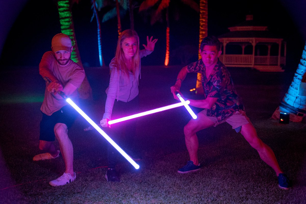ijustine's tweet image. Throwback to hanging with these Jedis 💕 🌴 @michaeljosh @theunlockr 

#MayThe4thBeWithYou #starwarsday